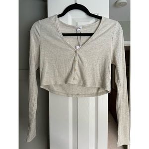 Garage Long Sleeve Cropped Top